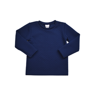 QUILTED PULLOVER- NAVY