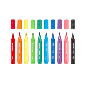 BIG BRIGHT BRUSH MARKERS-SET OF 10