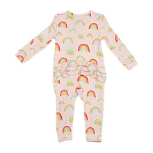 Load image into Gallery viewer, RAINBOW RUFFLE FOOTIE