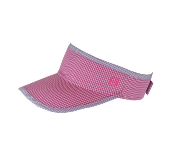 VISOR- PINK GINGHAM