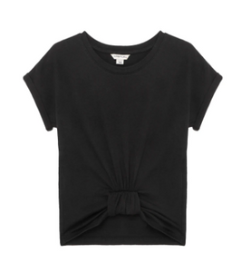 GATHERED KNOT TOP- BLACK