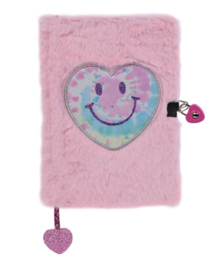 HEART TIE DYE LOCK JOURNAL