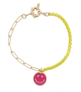 SMILEY SPLIT GOLD CHAIN