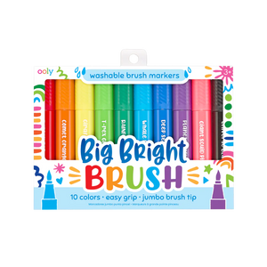 BIG BRIGHT BRUSH MARKERS-SET OF 10