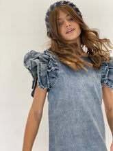 Load image into Gallery viewer, DENIM RUFFLE DRESS