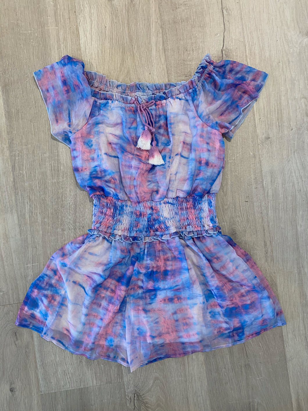 TIE DYE CHIFFON ROMPER