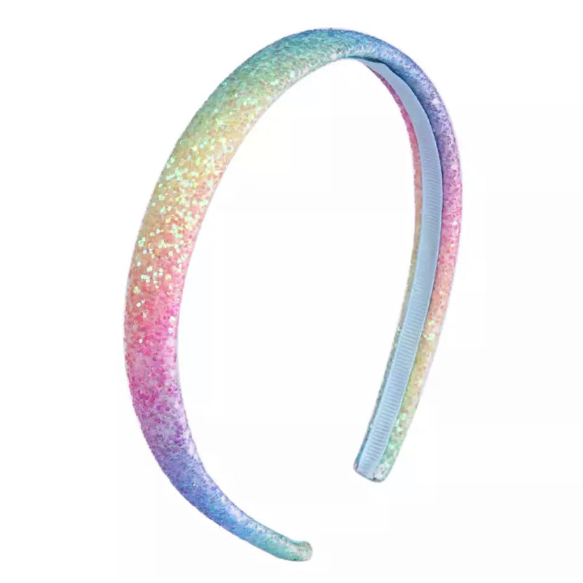 RAINBOW GLITTER HEADBAND