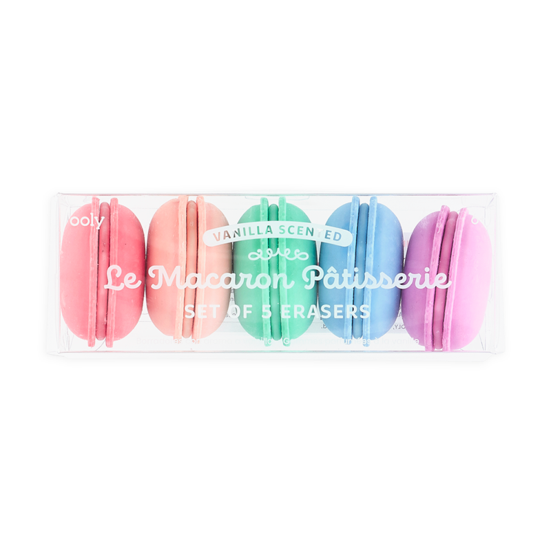 LE MACARON PATISSERIE SCENTED ERASERS- SET OF 5