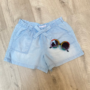 RUFFLE WAIST SHORT- ISLAND WASH