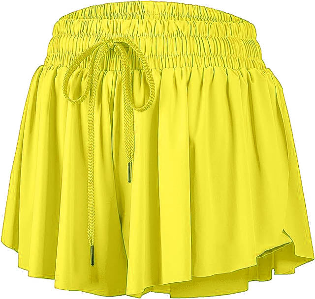FLOWY SHORT- NEON YELLOW